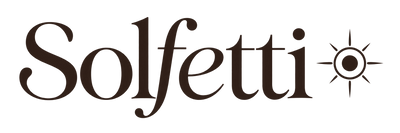 Solfetti logo with sun symbol